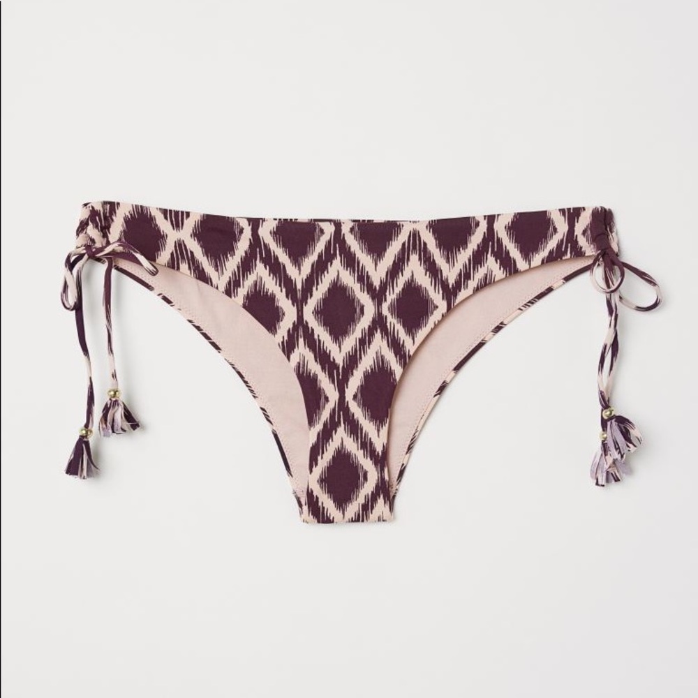 Dark purple/patterned bikini bottom